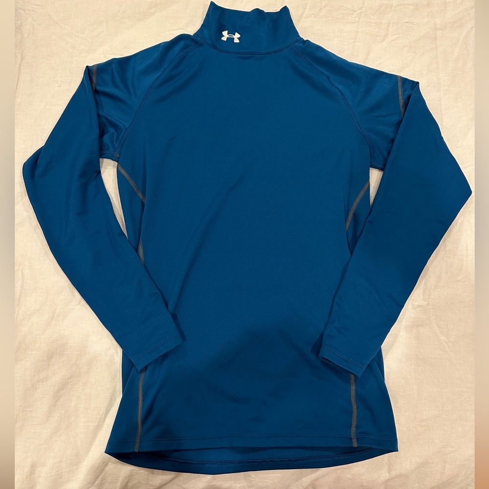 Under Armour Cold Gear Fitted Mock Neck - Blue